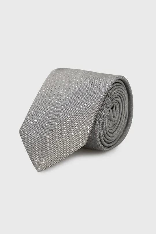 siva Svilena kravata HUGO Moški