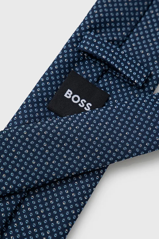 Γραβάτα σε μείγμα μεταξιού BOSS μπλε