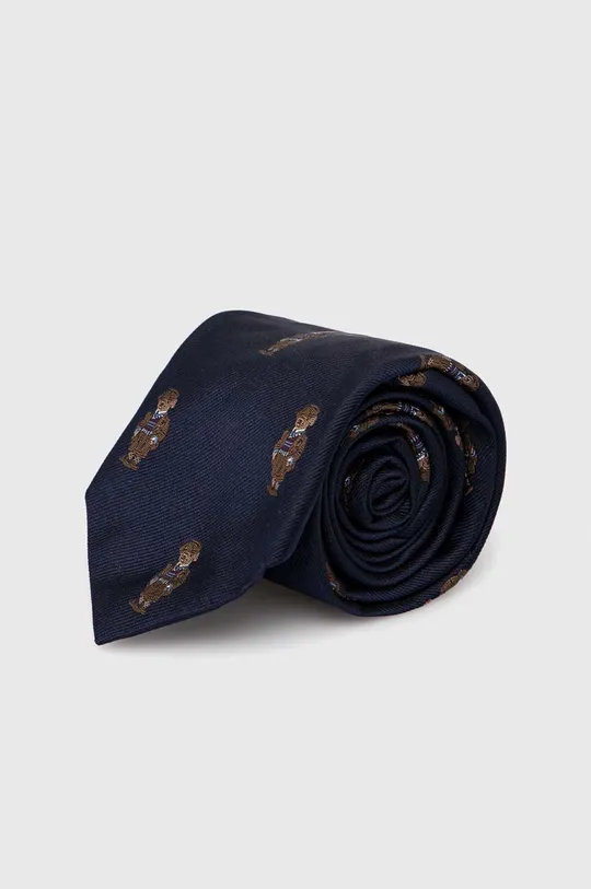 тёмно-синий Шелковый галстук Polo Ralph Lauren Мужской