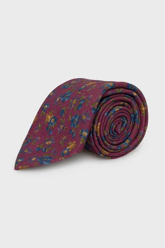 burgundské Vlnená kravata Polo Ralph Lauren Pánsky