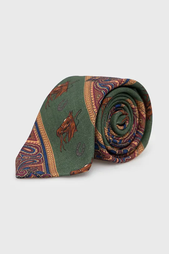 зелёный Шерстяной галстук Polo Ralph Lauren Мужской