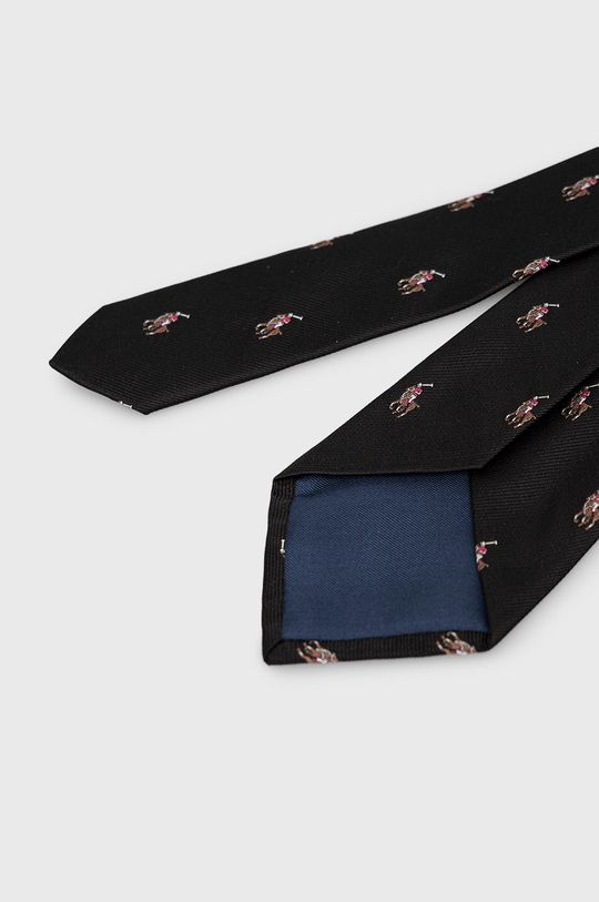 Hedvábná kravata Polo Ralph Lauren černá