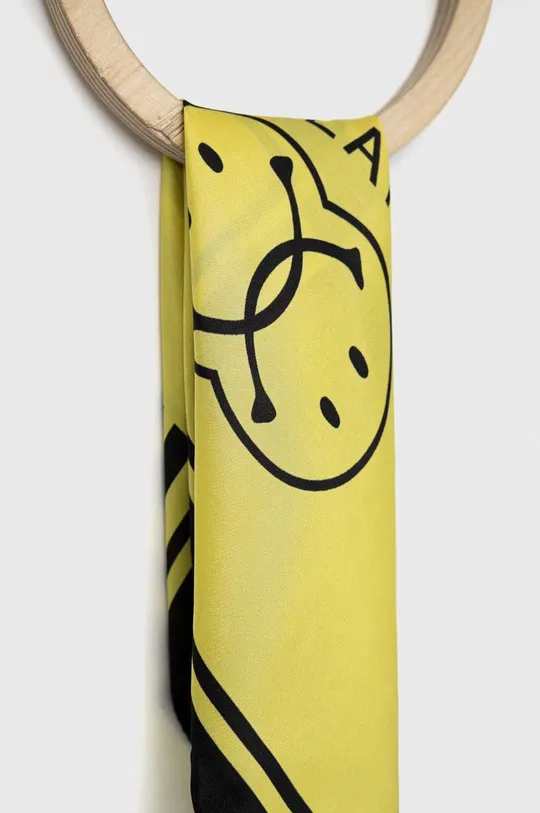 Hodvábna vreckovka Moschino x Smiley žltá