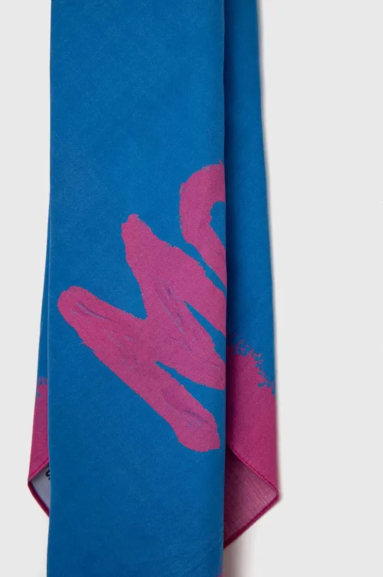 Хлопковый платок на шею Moschino голубой