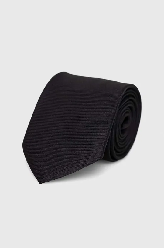 Moschino krawat jedwabny czarny