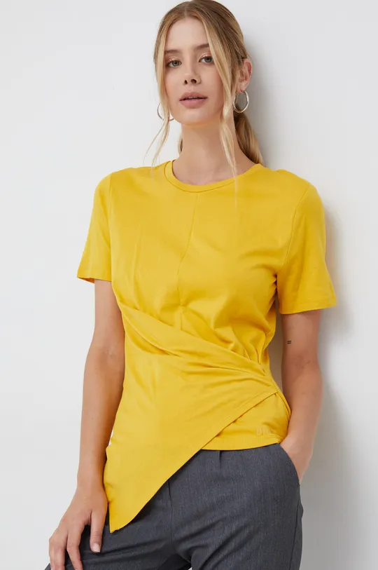 żółty Dkny t-shirt Damski