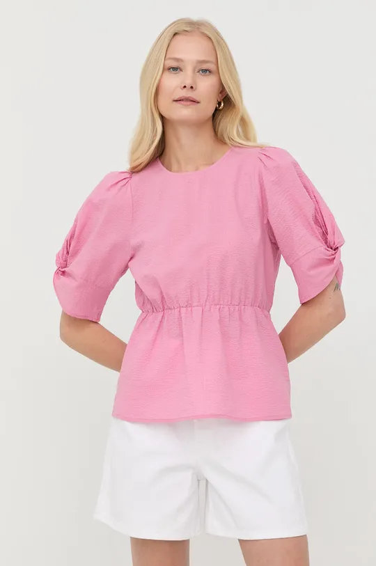 ροζ Βαμβακερή μπλούζα Gestuz Γυναικεία