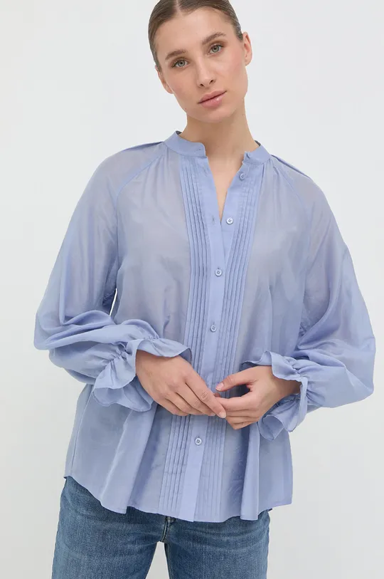 μπλε Μεταξωτό πουκάμισο MAX&Co. Γυναικεία