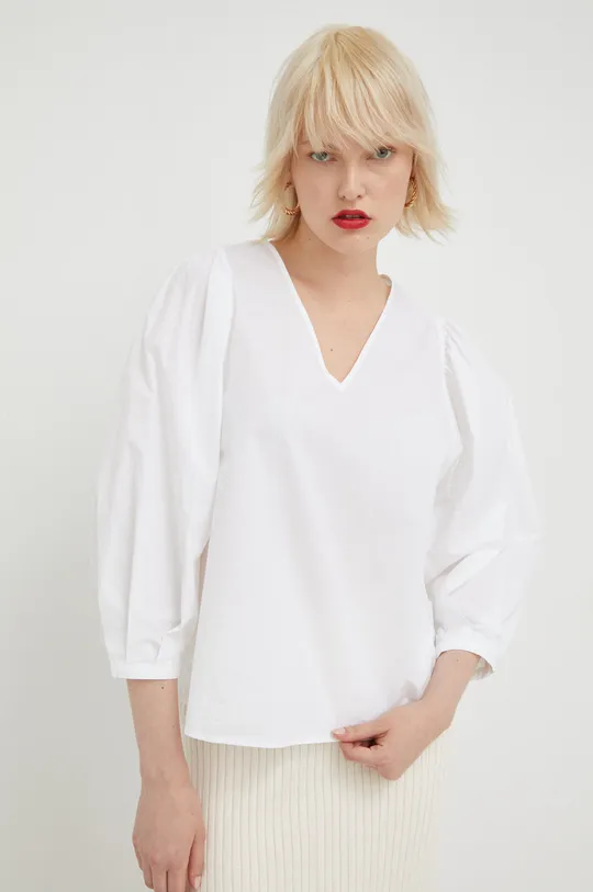 λευκό Βαμβακερή μπλούζα Marc O'Polo Γυναικεία