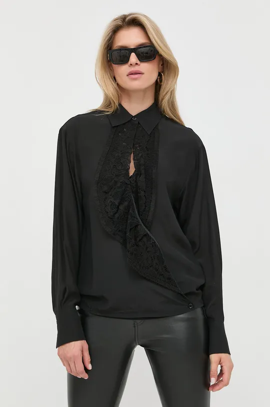 črna Svilena srajca Victoria Beckham Ženski