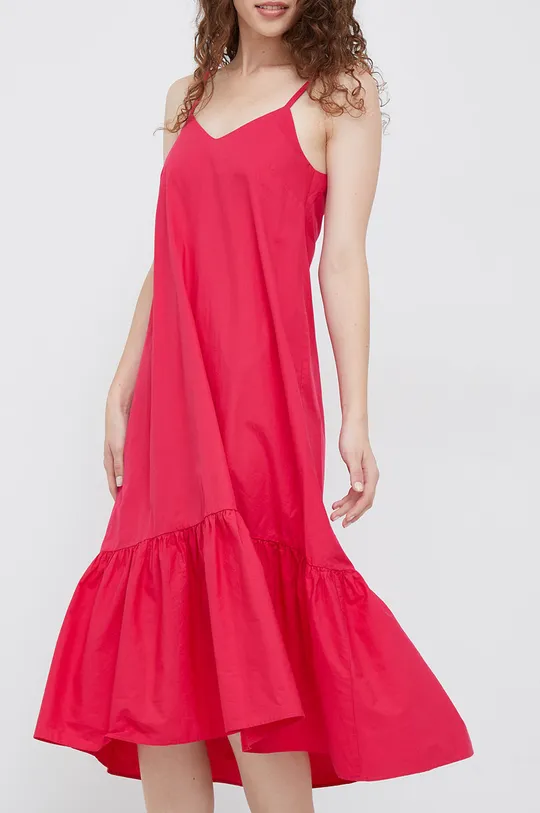 ροζ Βαμβακερό φόρεμα Sisley