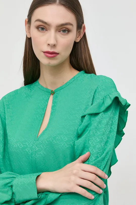 zielony Pinko bluza z domieszką jedwabiu Damski