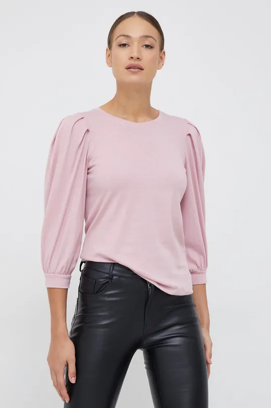 ροζ Βαμβακερή μπλούζα Sisley Γυναικεία