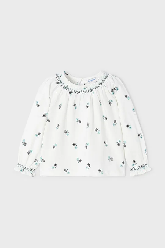 бирюзовый Детская хлопковая блузка Mayoral Для девочек