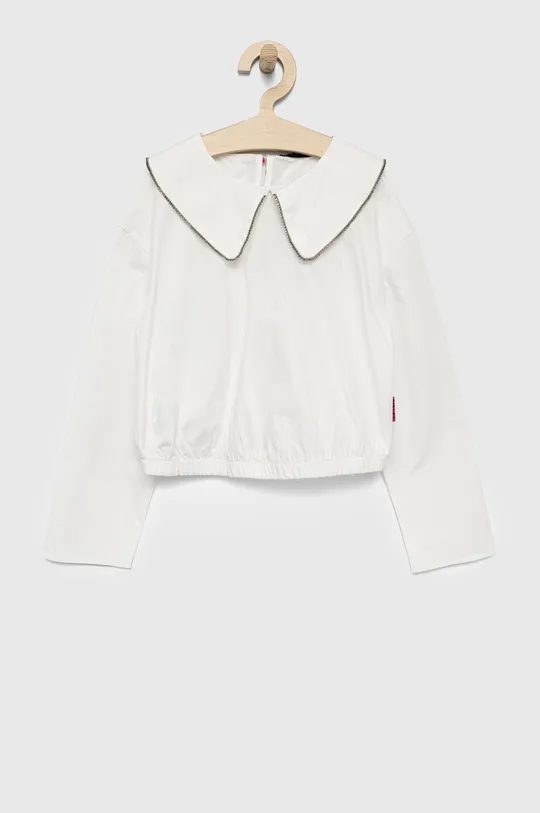 Sisley bluzka bawełniana dziecięca biały