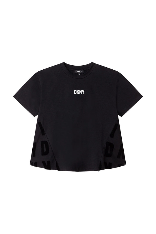 czarny Dkny t-shirt dziecięcy Dziewczęcy