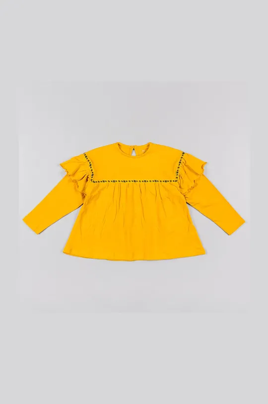 žltá Detské tričko s dlhým rukávom zippy Dievčenský