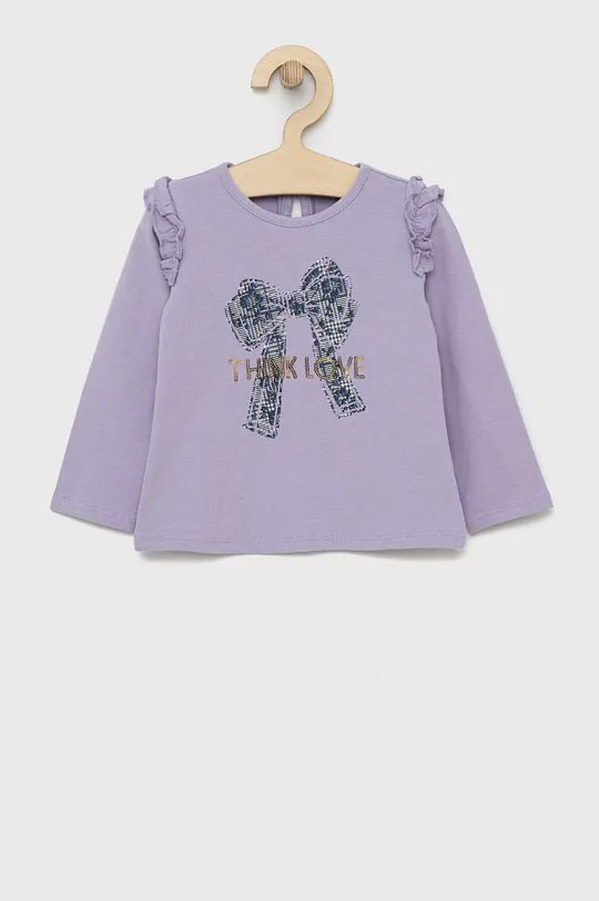 fialová Tričko s dlhým rukávom pre bábätká Birba&Trybeyond Dievčenský