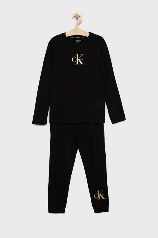 μαύρο Παιδικές βαμβακερές πιτζάμες Calvin Klein Underwear Για αγόρια