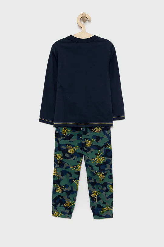 United Colors of Benetton piżama bawełniana dziecięca granatowy