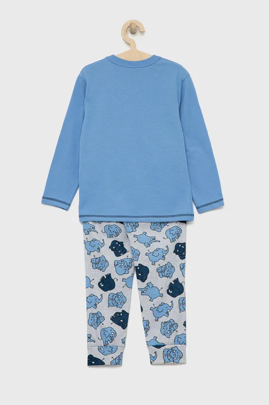 United Colors of Benetton piżama bawełniana dziecięca niebieski