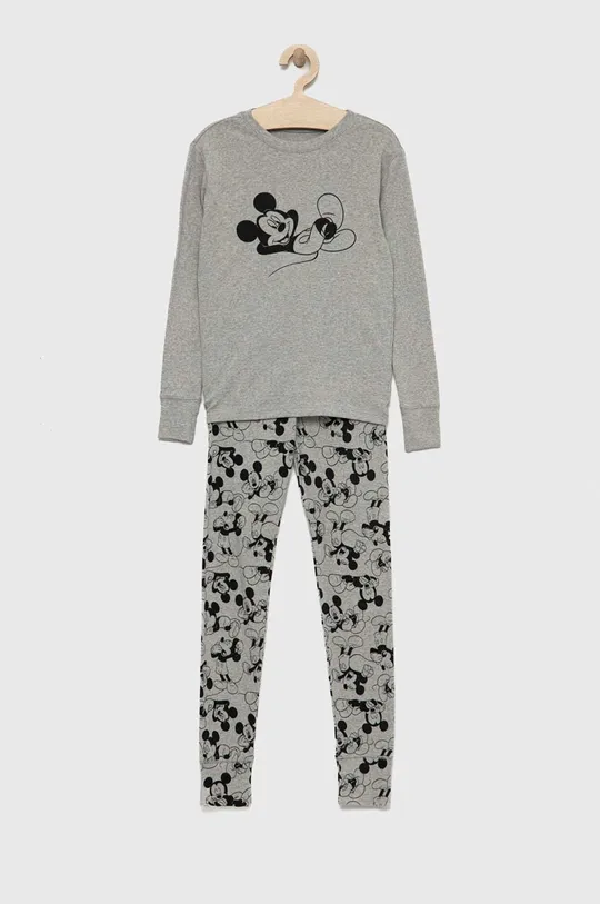 sivá Detské bavlnené pyžamo GAP X Disney Chlapčenský