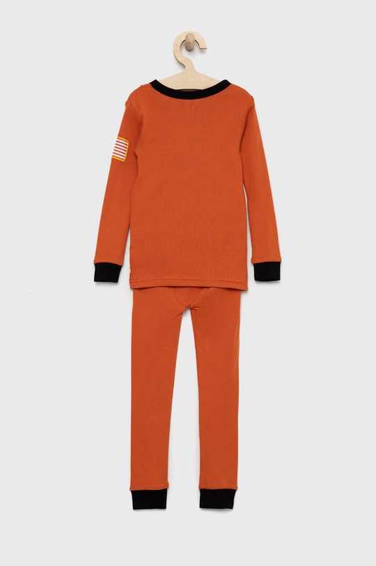 Dětské bavlněné pyžamo GAP oranžová