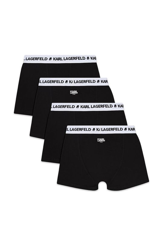 czarny Karl Lagerfeld bokserki dziecięce (2-pack) Chłopięcy