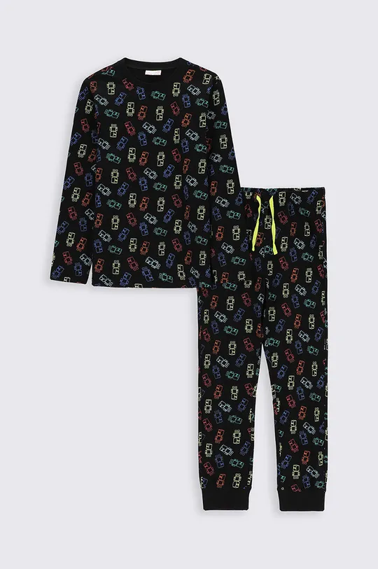 crna Dječja pamučna pidžama Coccodrillo Za dječake
