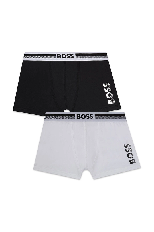 czarny BOSS bokserki dziecięce (2-pack) Chłopięcy