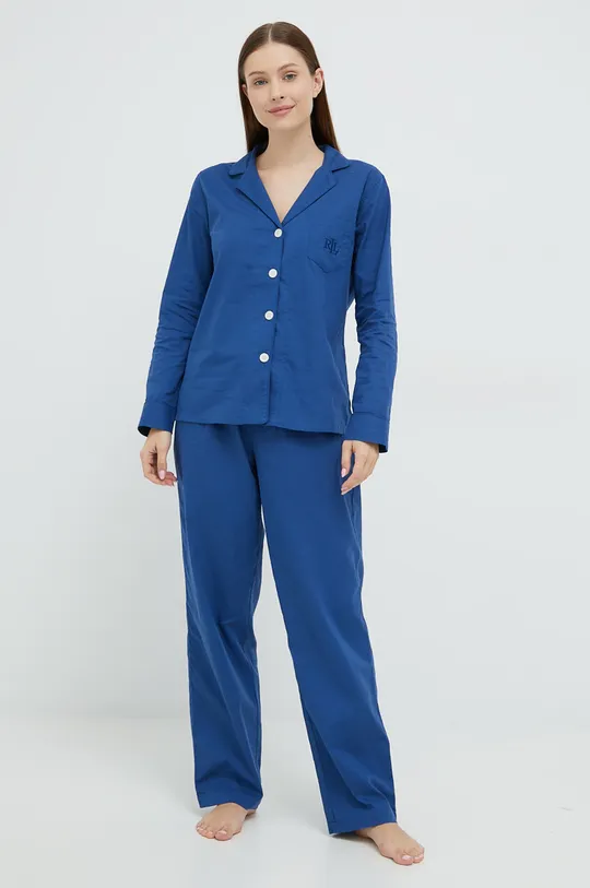 μπλε Βαμβακερές πιτζάμες Lauren Ralph Lauren Γυναικεία