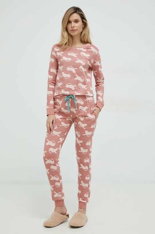 ροζ Βαμβακερές πιτζάμες Tom Tailor Γυναικεία