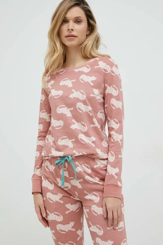 Βαμβακερές πιτζάμες Tom Tailor ροζ