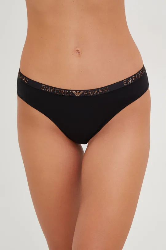 μαύρο Brazilian στρινγκ Emporio Armani Underwear 2-pack Γυναικεία