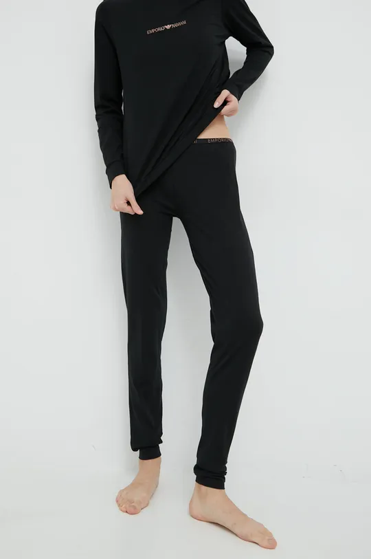 fekete Emporio Armani Underwear pizsama