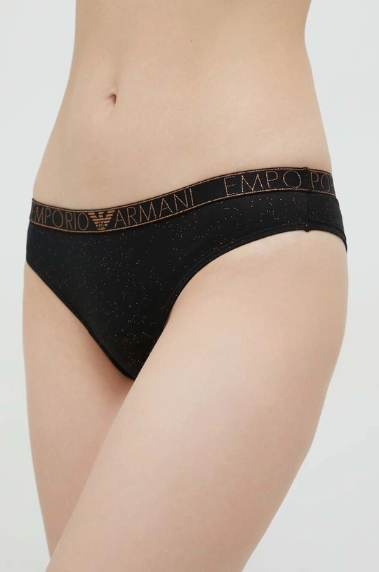 Emporio Armani Underwear komplet biustonosz i figi Materiał zasadniczy: 95 % Bawełna, 5 % Elastan, Taśma: 77 % Poliester, 11 % Elastan, 7 % Poliamid, 5 % Włókno metaliczne