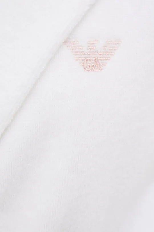 biały Emporio Armani Underwear szlafrok bawełniany