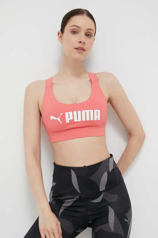 różowy Puma biustonosz sportowy Fit