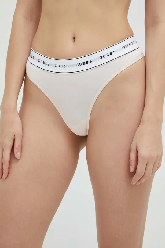 różowy Guess stringi CARRIE Damski