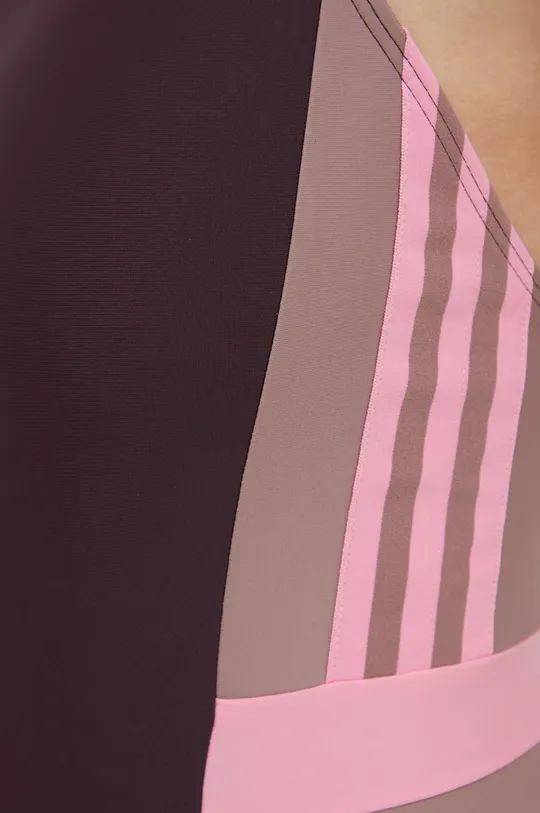 коричневий Суцільний купальник adidas Performance 3-stripes Colorblock