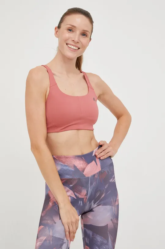 różowy adidas Performance biustonosz do jogi CoreFlow