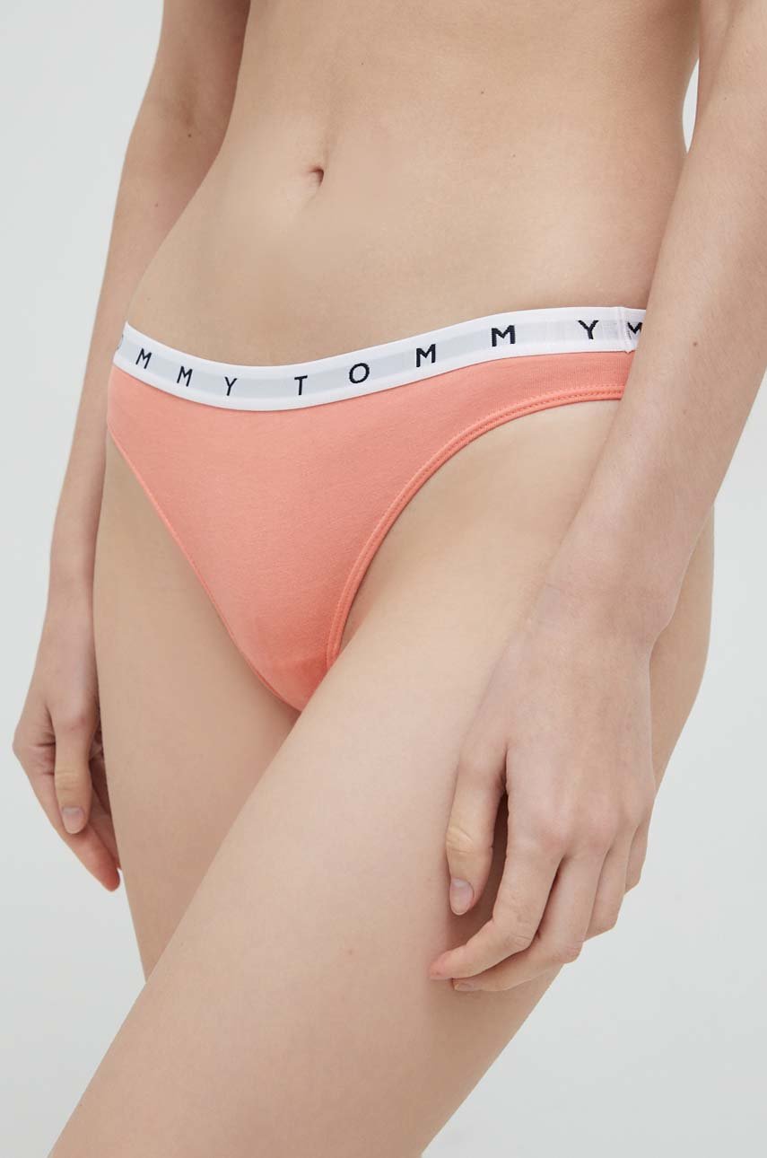 Tanga Tommy Hilfiger (3-pak) broskvová
