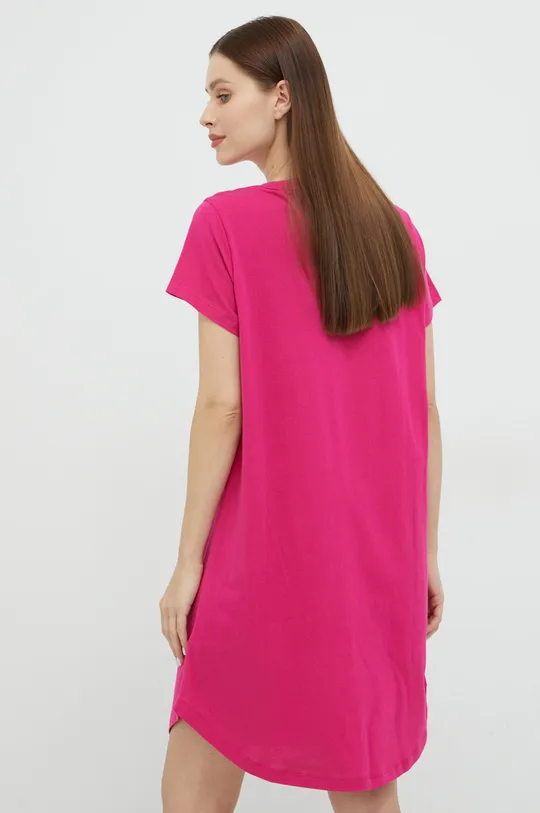 Βαμβακερό πουκάμισο πιτζάμα Tommy Hilfiger ροζ