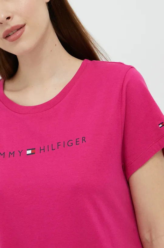 roza Pamučna košulja za spavanje Tommy Hilfiger