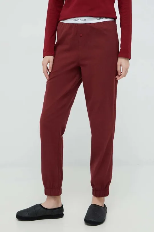 burgundské Pyžamo Calvin Klein Underwear
