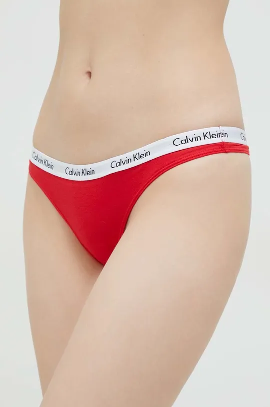 czerwony Calvin Klein Underwear stringi Damski