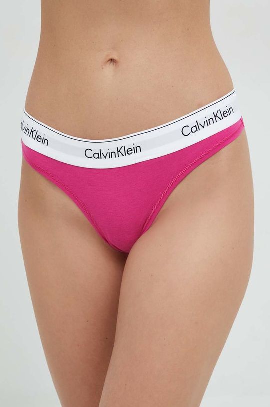 fuksja Calvin Klein Underwear stringi Damski