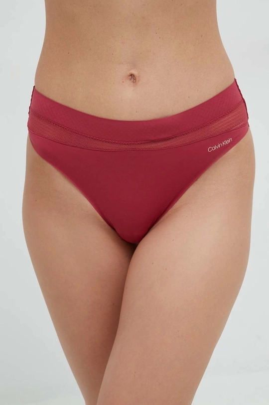 bordowy Calvin Klein Underwear stringi Damski