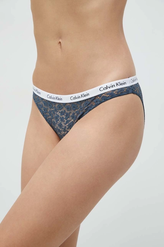 Nohavičky Calvin Klein Underwear 3-pak tmavomodrá