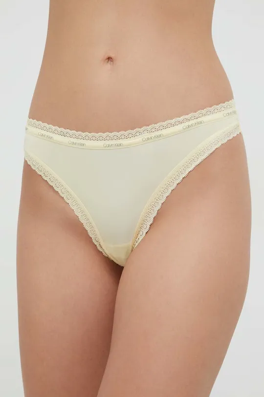 κίτρινο Στρινγκ Calvin Klein Underwear Γυναικεία